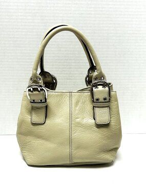 Tignanello cream leather hand bag